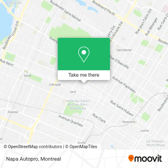 Napa Autopro map