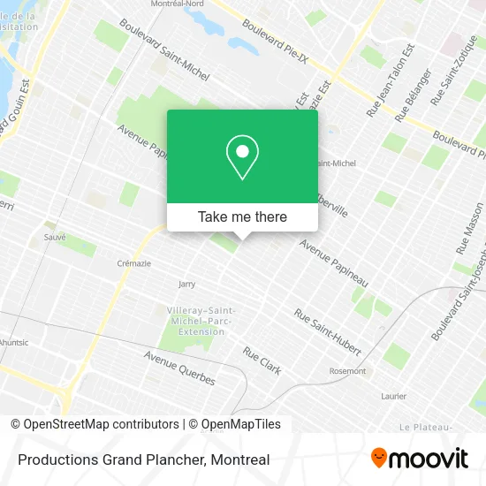 Productions Grand Plancher map