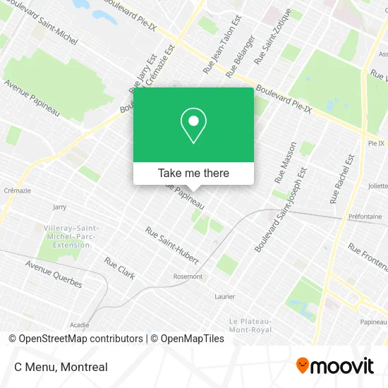 C Menu map