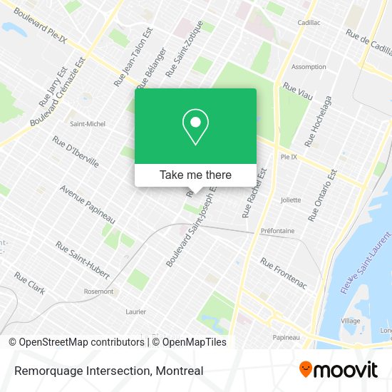 Remorquage Intersection map