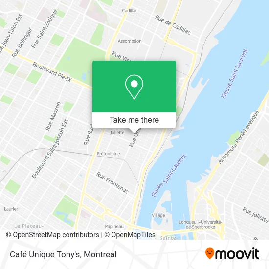 Café Unique Tony's map
