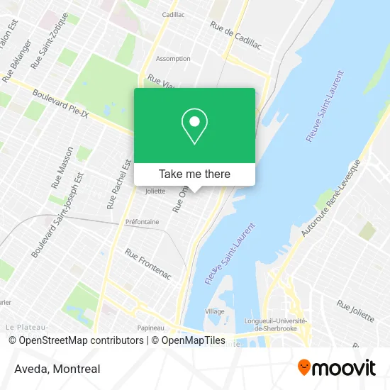 Aveda map