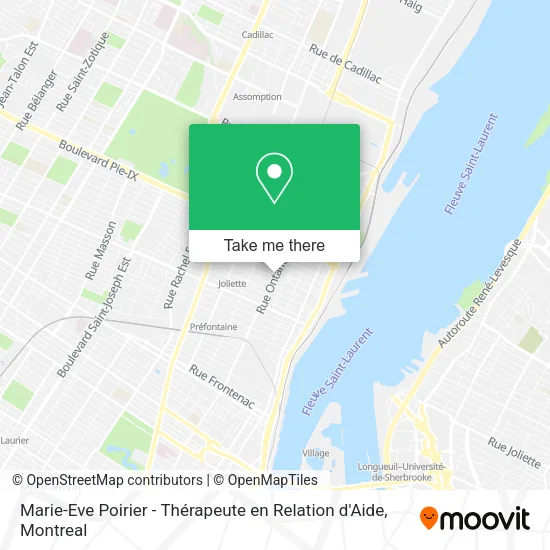 Marie-Eve Poirier - Thérapeute en Relation d'Aide map