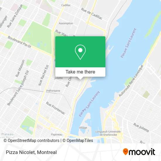 Pizza Nicolet map