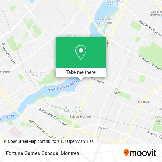 Fortune Games Canada map
