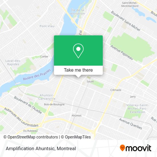 Amplification Ahuntsic map