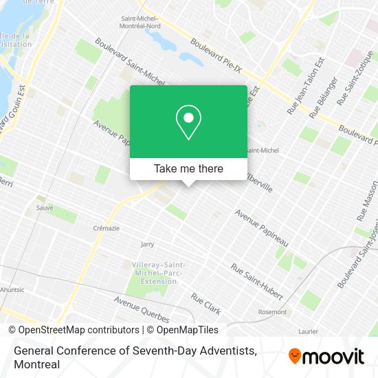 General Conference of Seventh-Day Adventists map