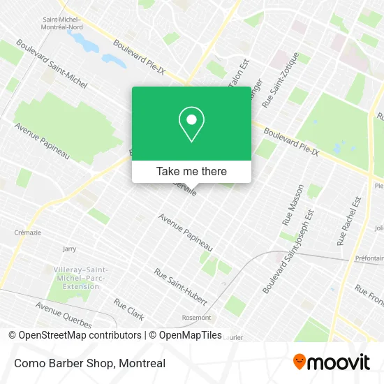 Como Barber Shop map