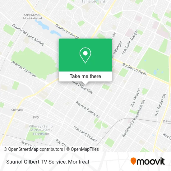 Sauriol Gilbert TV Service map