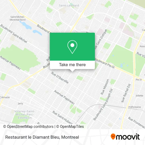 Restaurant le Diamant Bleu map