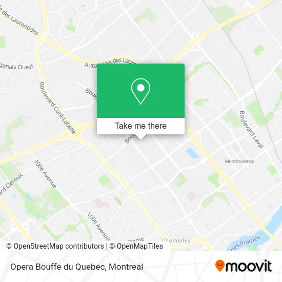 Opera Bouffe du Quebec map