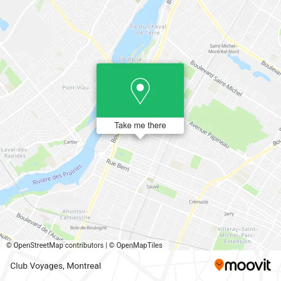 Club Voyages map
