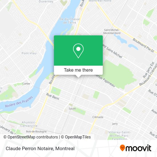 Claude Perron Notaire map