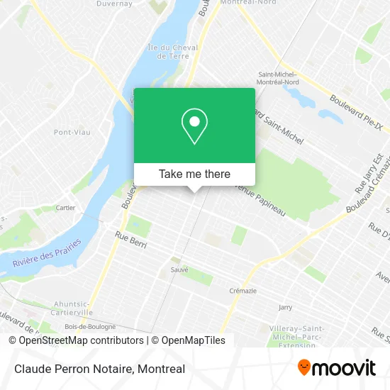 Claude Perron Notaire map