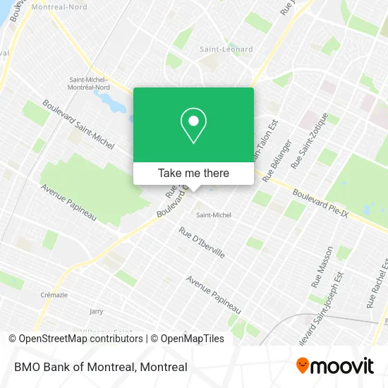 BMO Bank of Montreal map