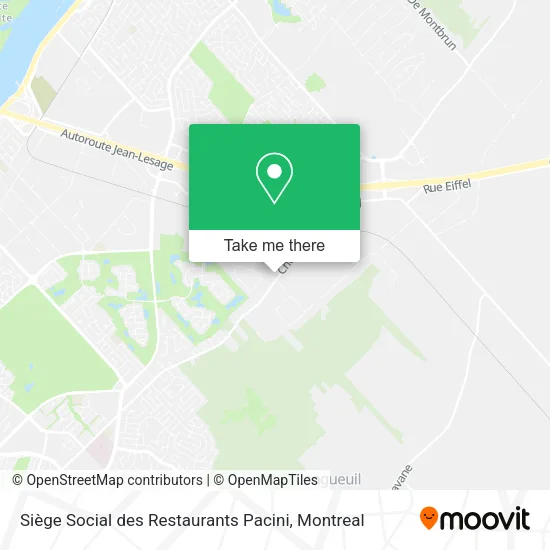 Siège Social des Restaurants Pacini map