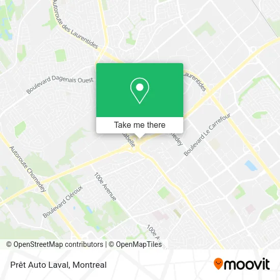 Prêt Auto Laval map