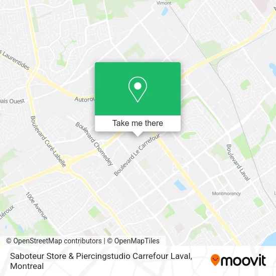Saboteur Store & Piercingstudio Carrefour Laval map