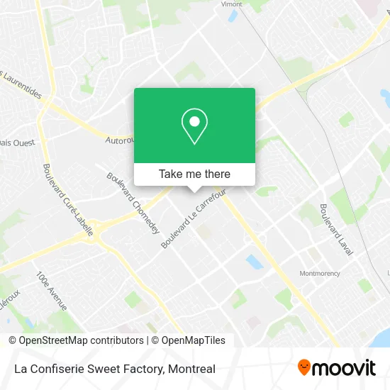 La Confiserie Sweet Factory map