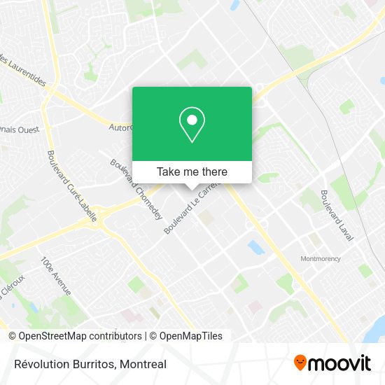Révolution Burritos map