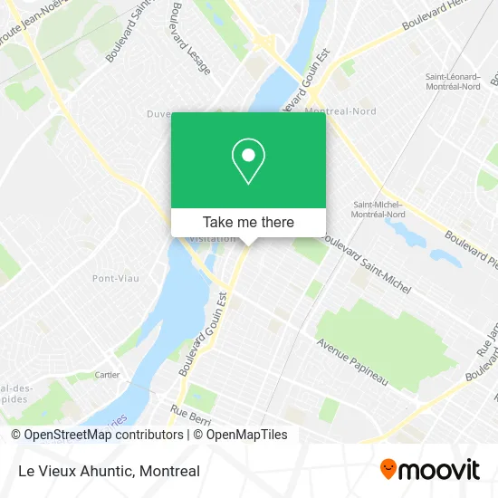 Le Vieux Ahuntic map