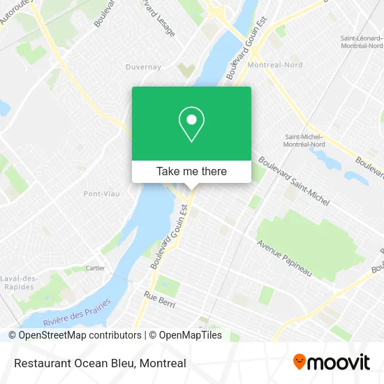 Restaurant Ocean Bleu map