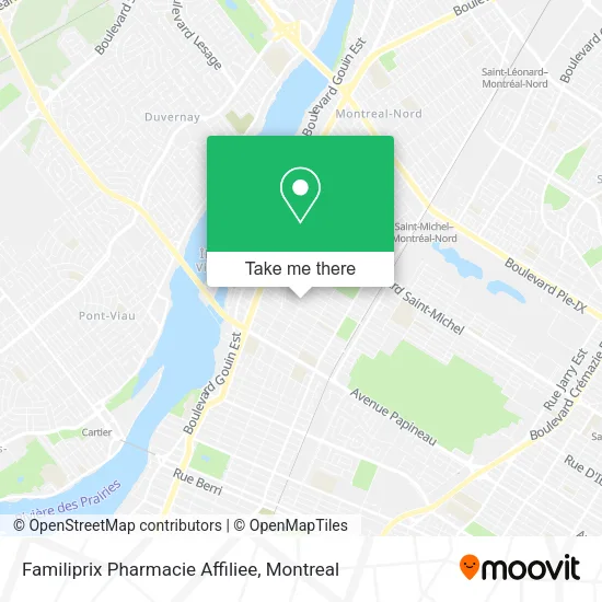 Familiprix Pharmacie Affiliee map