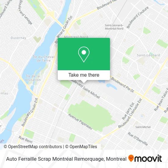 Auto Ferraille Scrap Montréal Remorquage map