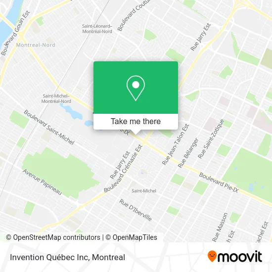 Invention Québec Inc map