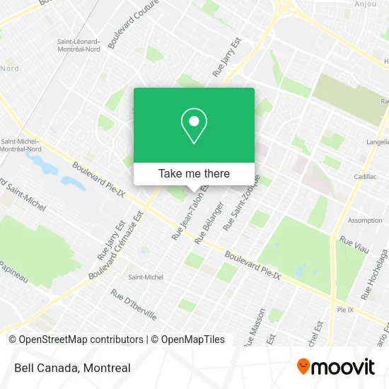 Bell Canada map