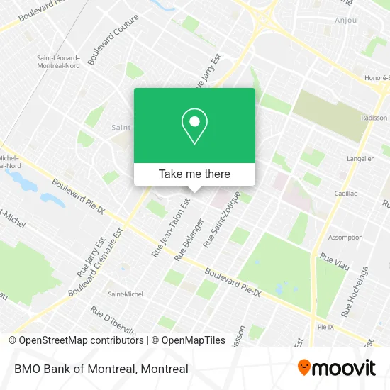 BMO Bank of Montreal map