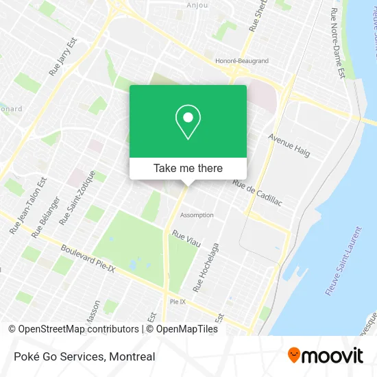 Poké Go Services map