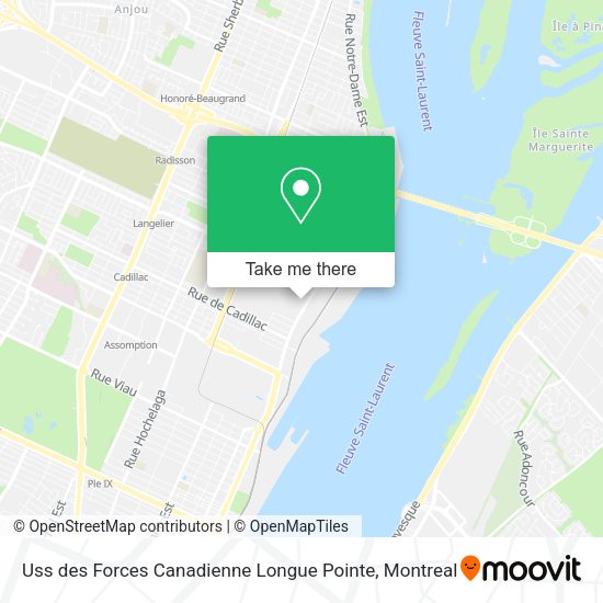 Uss des Forces Canadienne Longue Pointe map