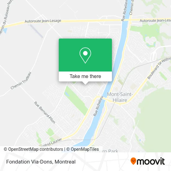 Fondation Via-Dons map