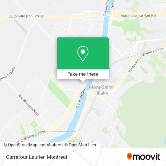 Carrefour Laurier map