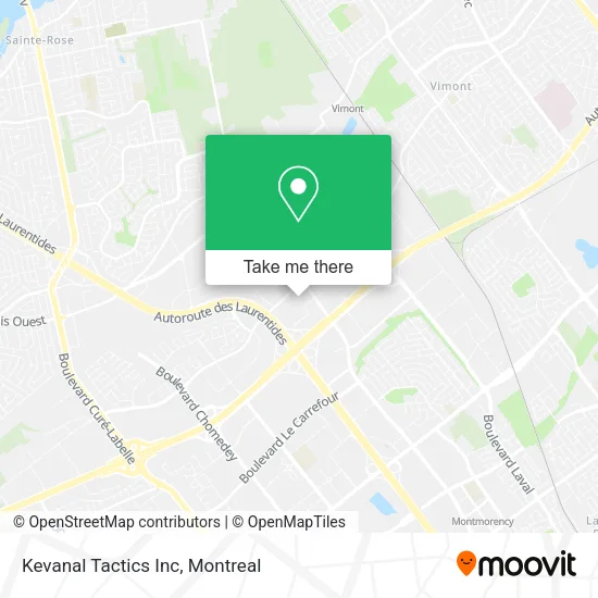 Kevanal Tactics Inc map