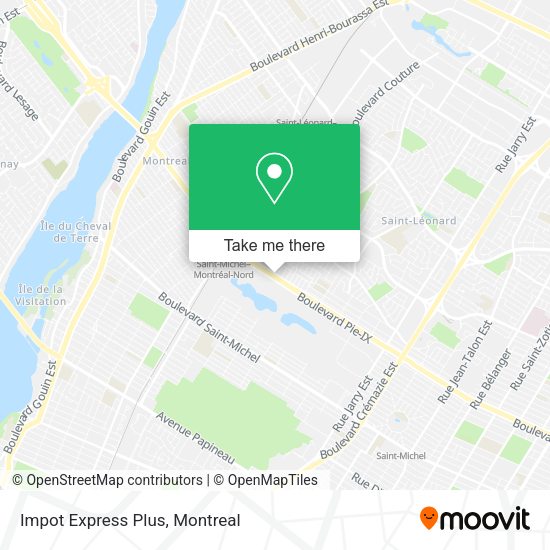 Impot Express Plus map