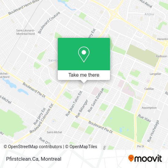 Pfirstclean.Ca map