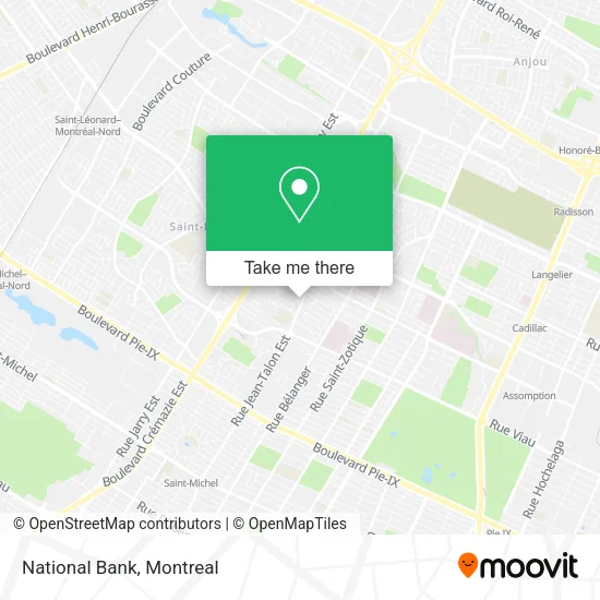National Bank map