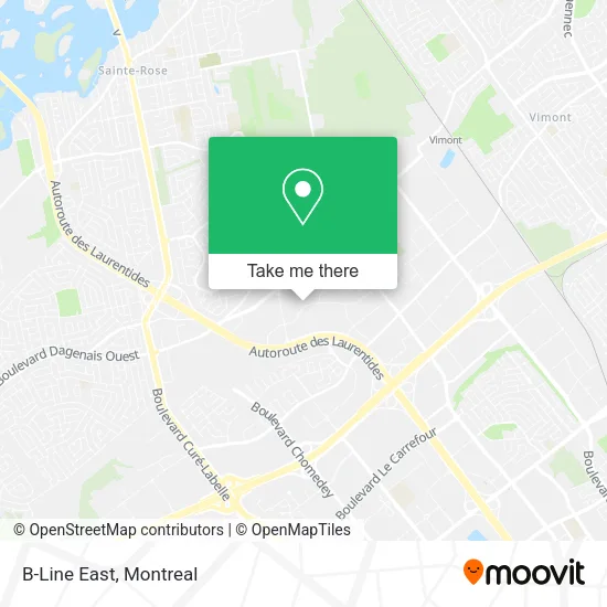 B-Line East map
