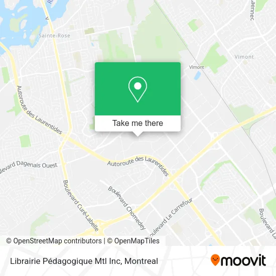 Librairie Pédagogique Mtl Inc map