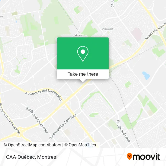 CAA-Québec map