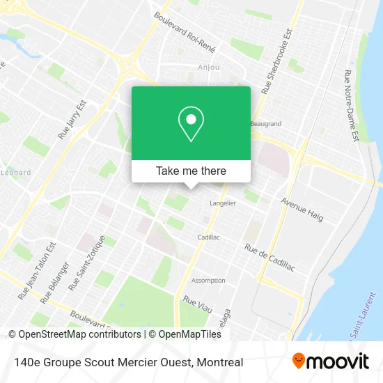 140e Groupe Scout Mercier Ouest map