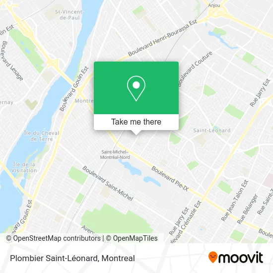 Plombier Saint-Léonard map