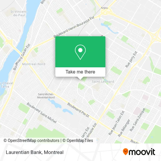 Laurentian Bank map