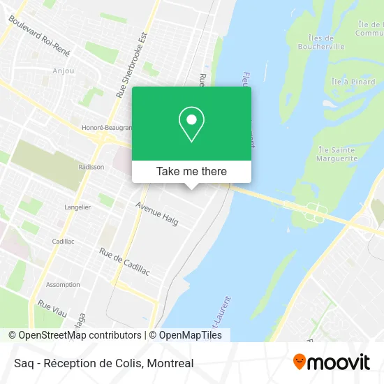 Saq - Réception de Colis map