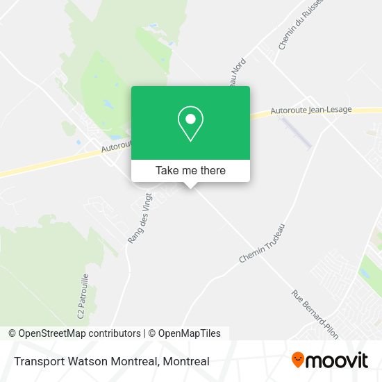 Transport Watson Montreal map