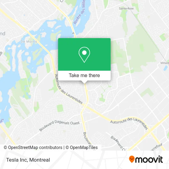 Tesla Inc map