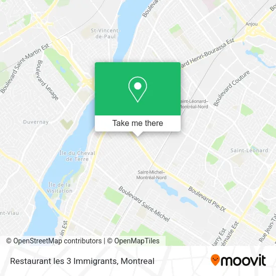 Restaurant les 3 Immigrants map