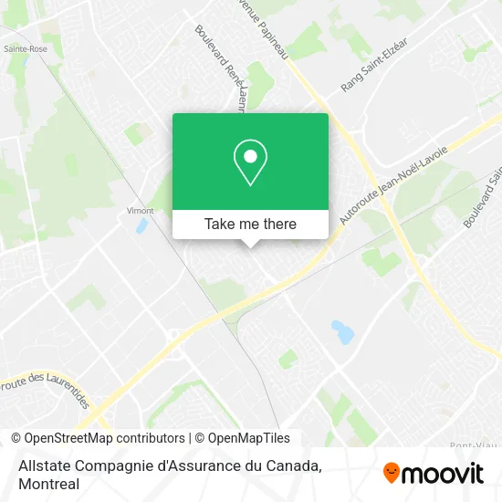 Allstate Compagnie d'Assurance du Canada map